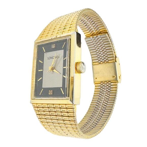 Longines Women's Wristwatch Manual Wind Analog Rectangular Dial Gold - Picture 1 of 16